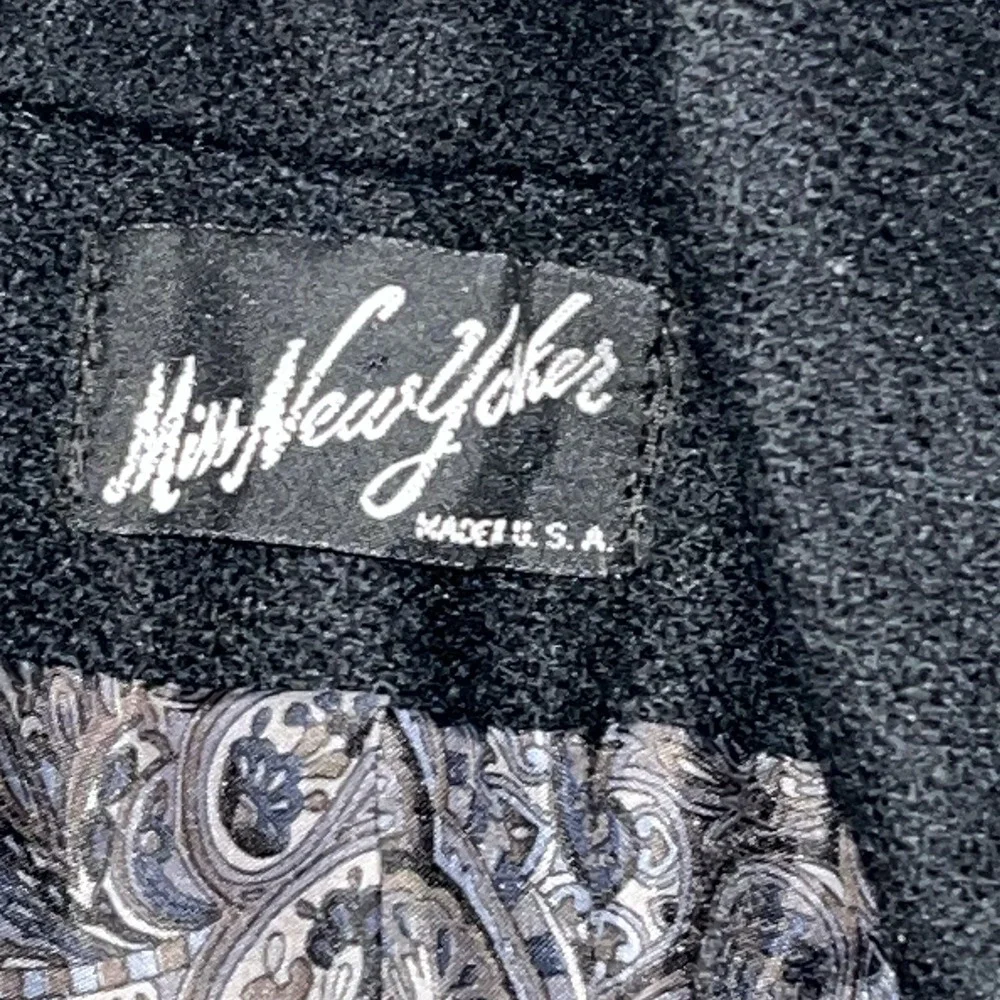 VINTAGE MISS NEW YORKER Full‎ Length Wool Coat Big Buttons Black 44